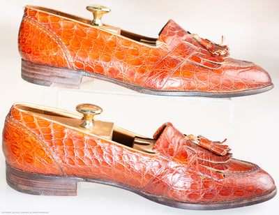 Cole Hann Caiman Hide Tassel Loafers